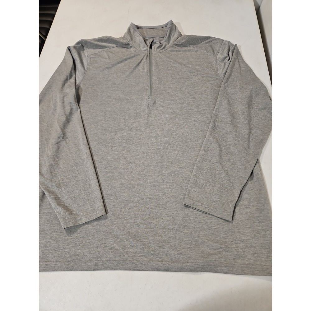 BCG Quarter Zip Surge Mens XL Gray Pullover thin long sleeve Tee EUC(434